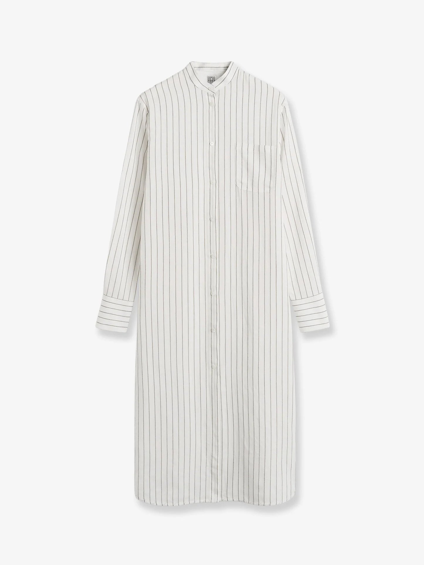 Toteme Striped Summer Viscose, Silk And Cotton Dress