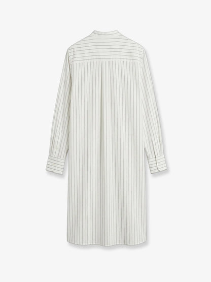 Toteme Striped Summer Viscose, Silk And Cotton Dress