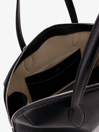 Toteme Leather Handbag With Engraved Logo On The Front