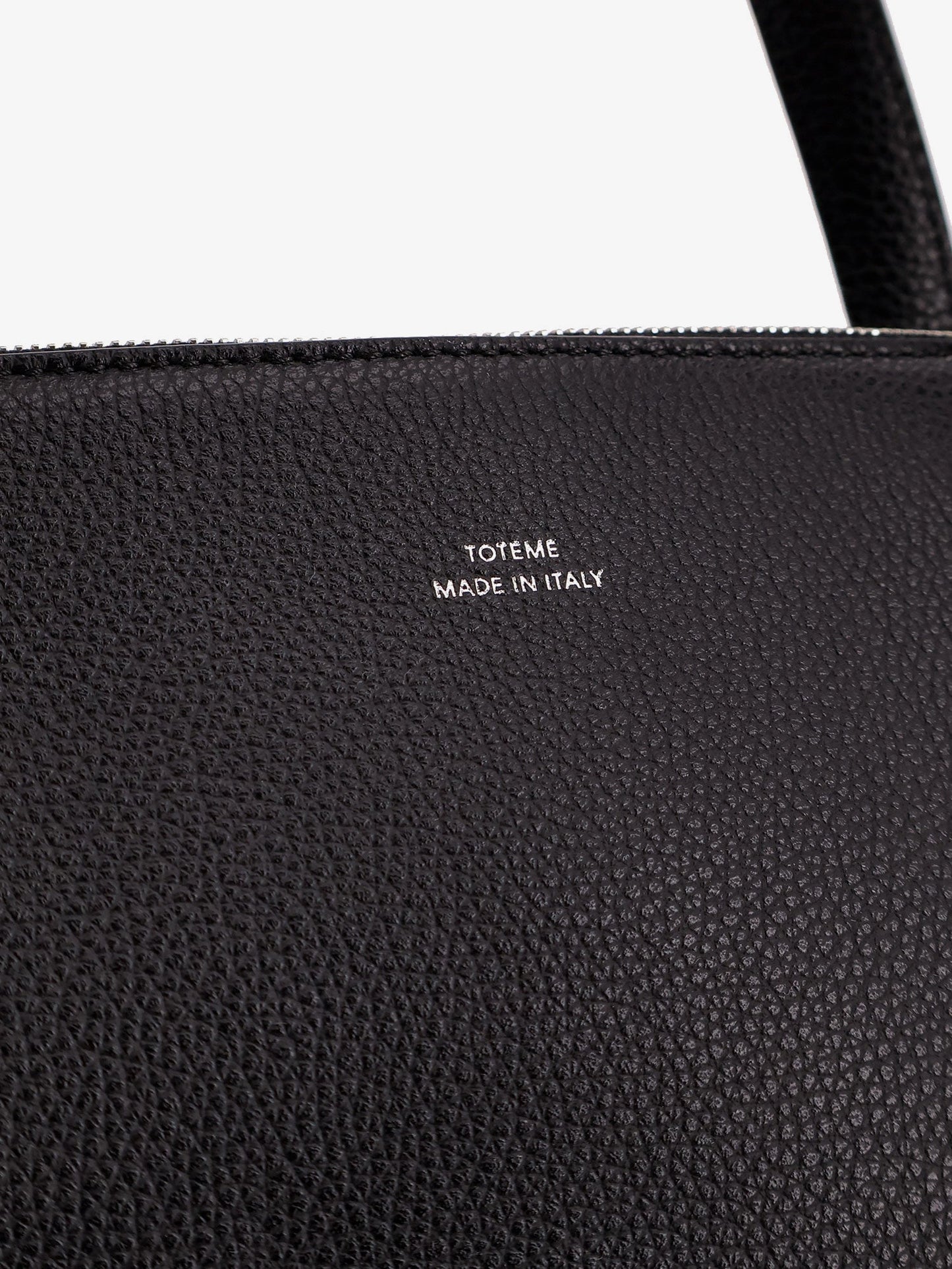 Toteme Leather Handbag With Engraved Logo On The Front