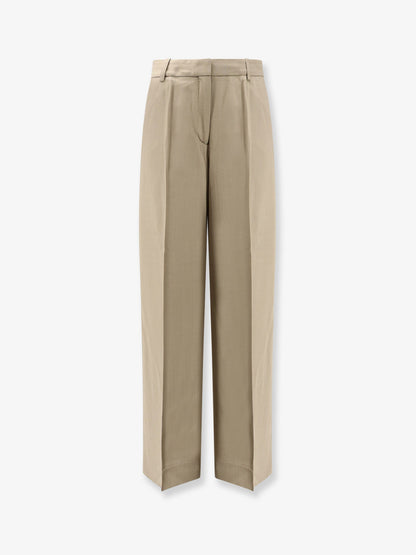 Toteme Viscose and wool trousers - Taupe