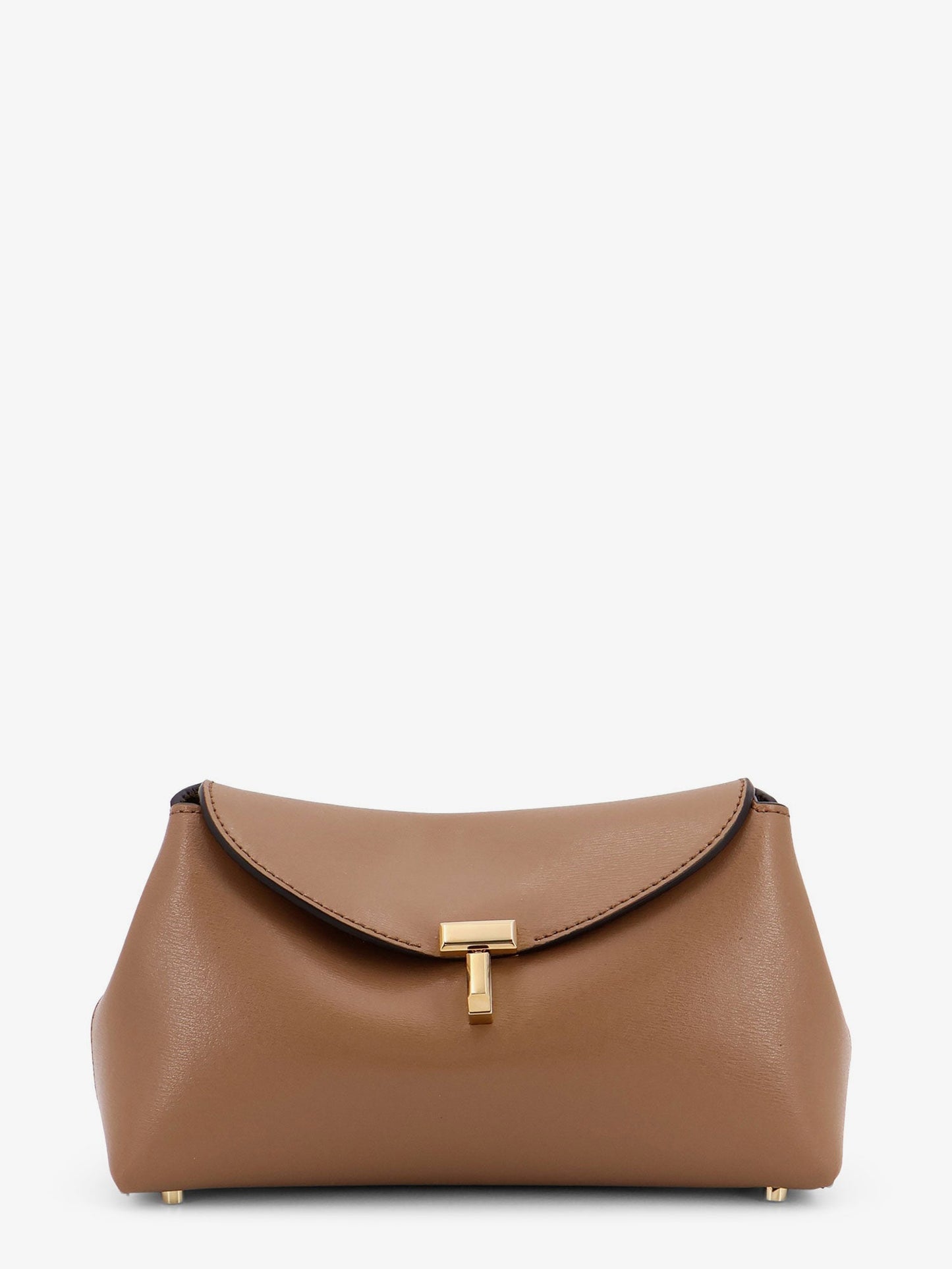 Toteme Mini T Lock Leather Clutch