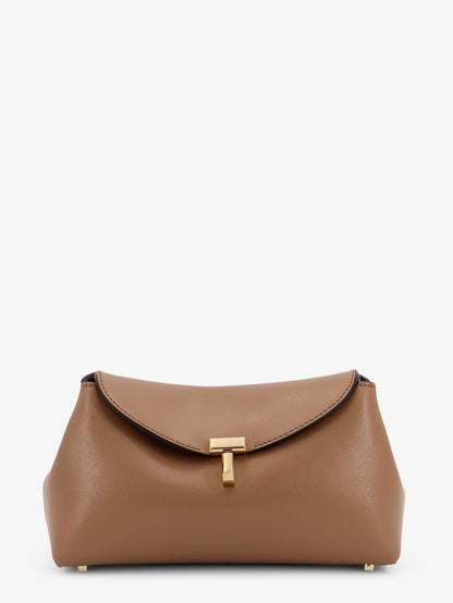 Toteme Mini T Lock Leather Clutch