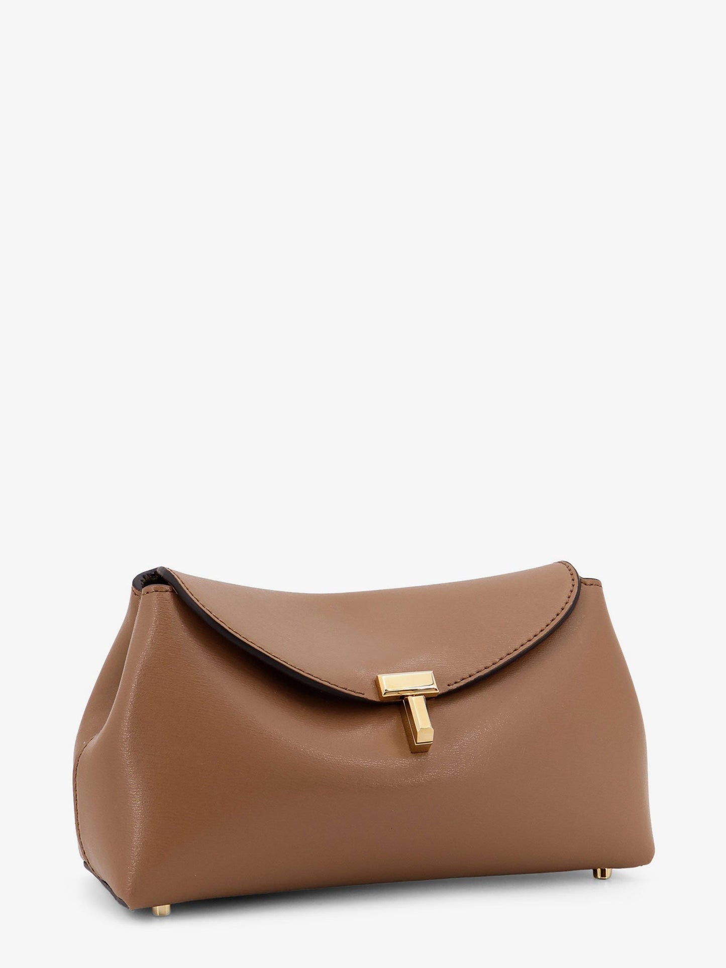 Toteme Mini T Lock Leather Clutch
