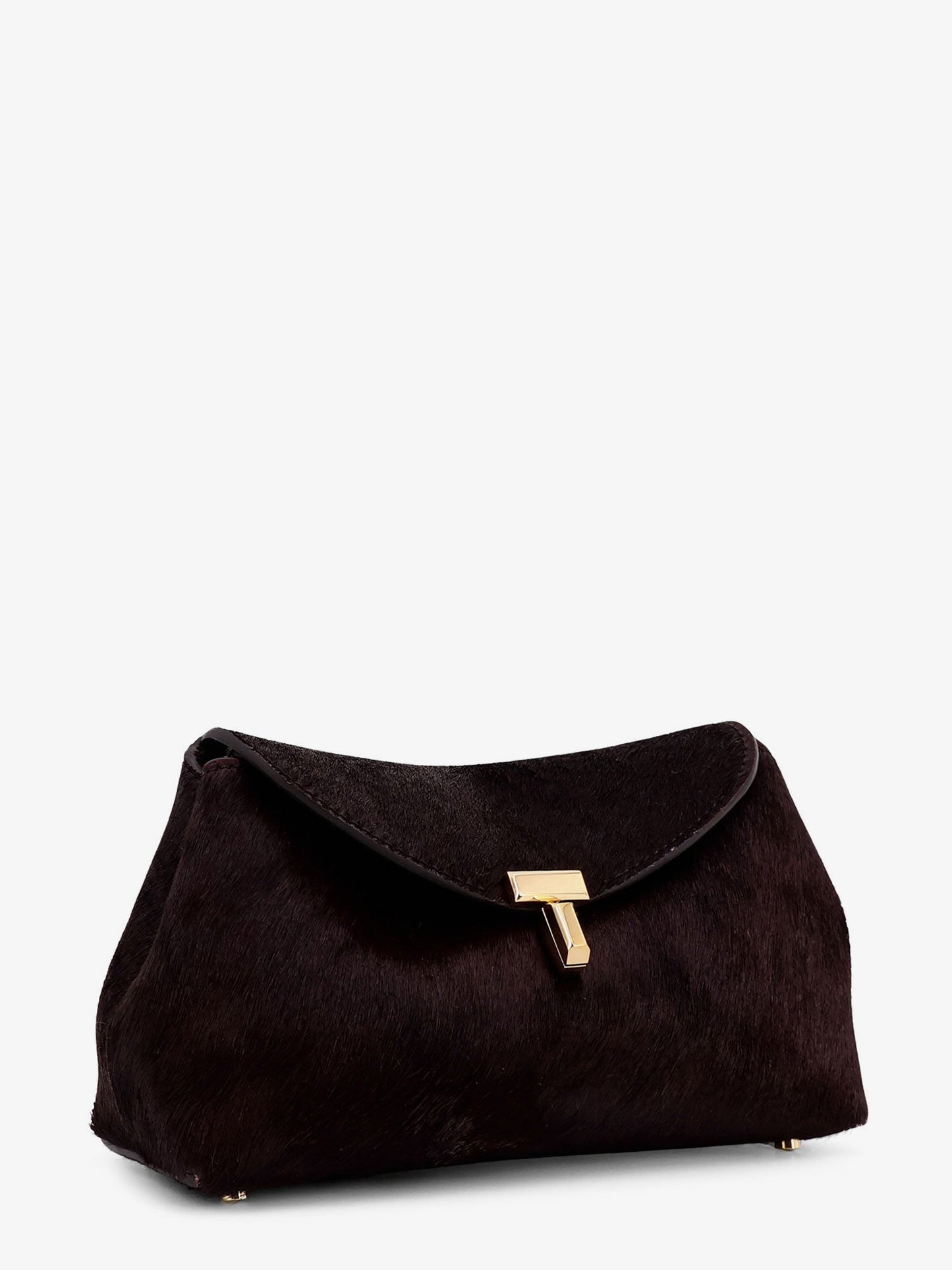 Toteme Mini T Lock Leather Clutch