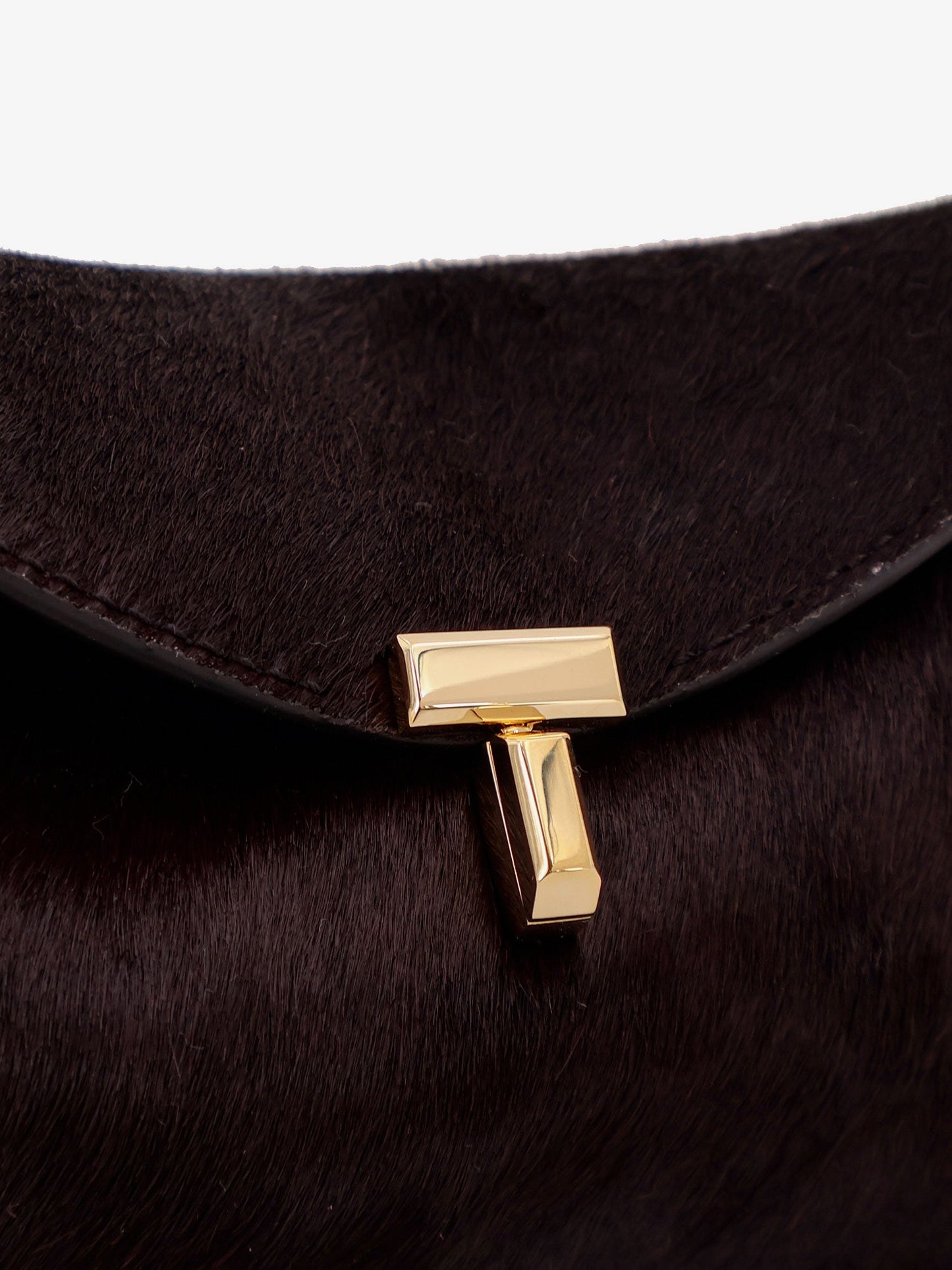 Toteme Mini T Lock Leather Clutch