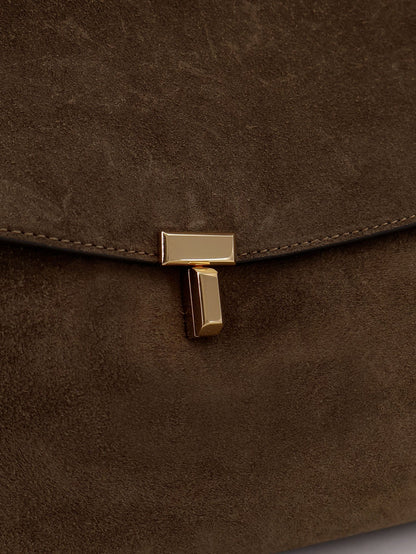 Toteme T Lock Leather Handbag