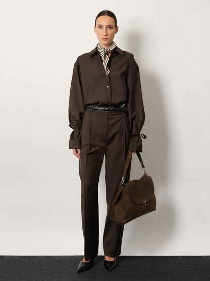 Toteme Wool trousers with pinces - Pepper