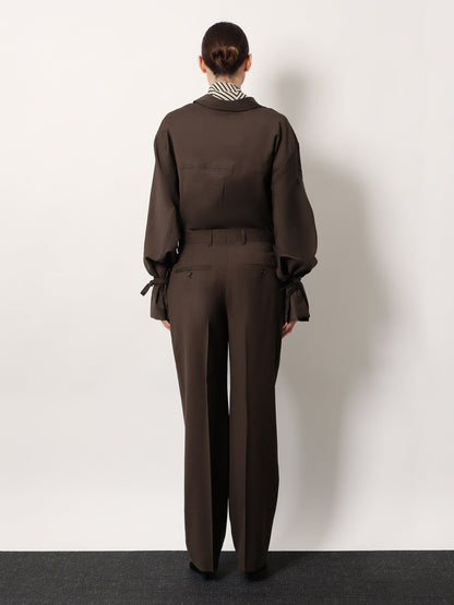 Toteme Wool trousers with pinces - Pepper