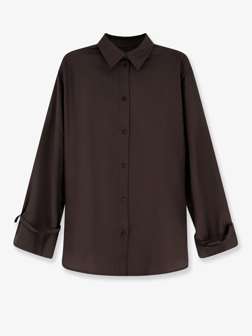 Toteme Tie-Cuff wool shirt - Pepper