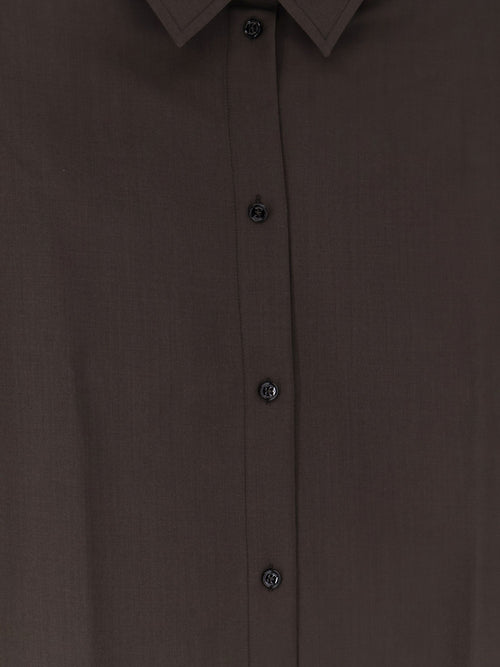 Toteme Tie-Cuff wool shirt - Pepper