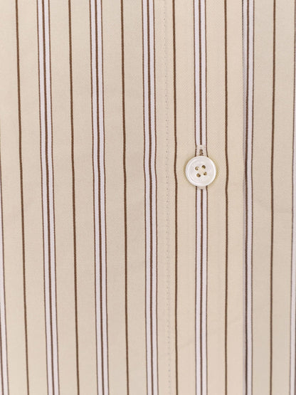 Toteme Oversized striped silk shirt - Beige Brown