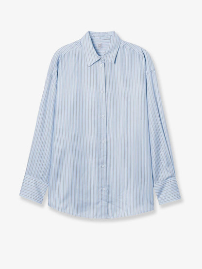 Toteme Oversized Striped Silk Shirt