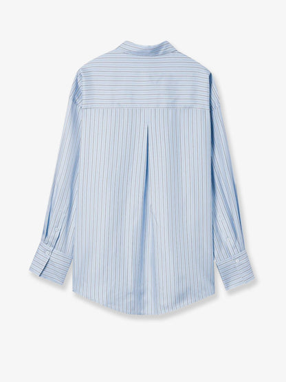 Toteme Oversized Striped Silk Shirt