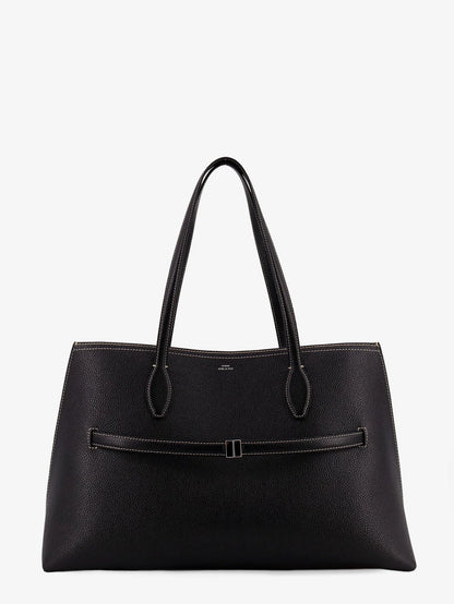Toteme Leather Shoulder Bag With Lettering Logo On The Front