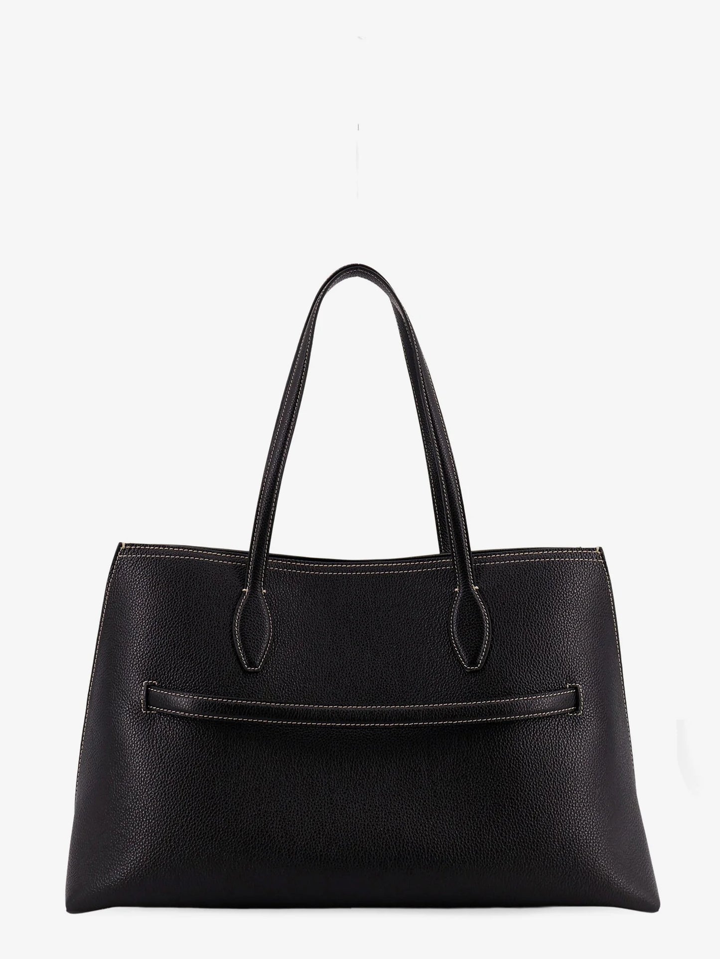 Toteme Leather Shoulder Bag With Lettering Logo On The Front
