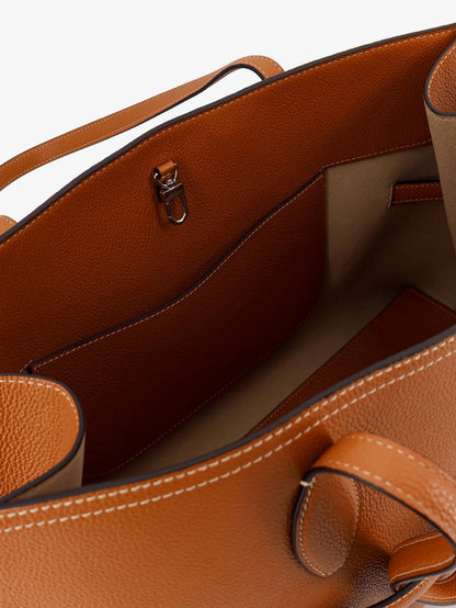 Toteme Leather Shoulder Bag With Lettering Logo On The Front