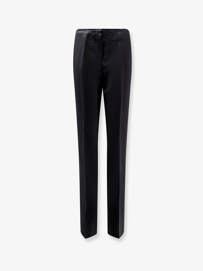 Toteme Easy Raw Edge viscose and linen trousers - Black