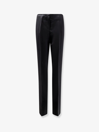 Toteme Easy Raw Edge Viscose And Linen Trousers