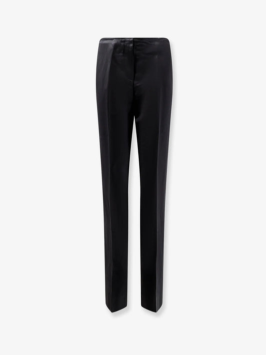 Toteme Easy Raw Edge Viscose And Linen Trousers
