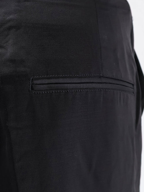 Toteme Easy Raw Edge viscose and linen trousers - Black