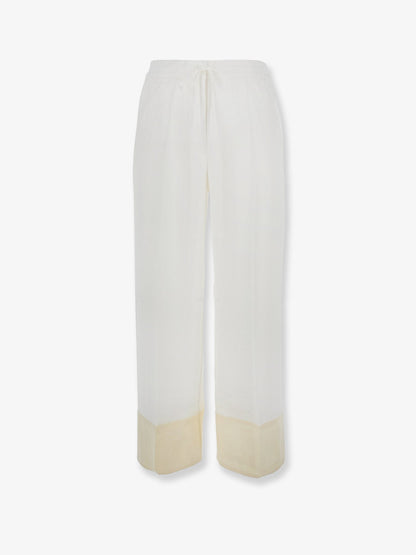 Toteme Viscose trousers - White