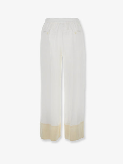 Toteme Viscose trousers - White