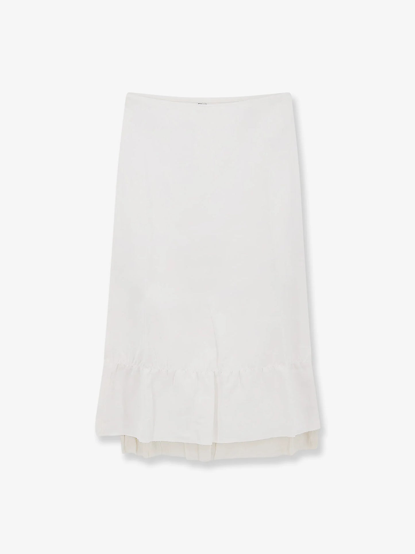 Toteme Layered Viscose And Linen Blend Skirt