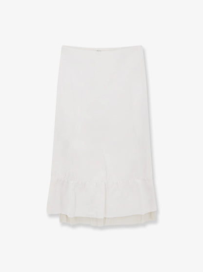 Toteme Layered Viscose And Linen Blend Skirt