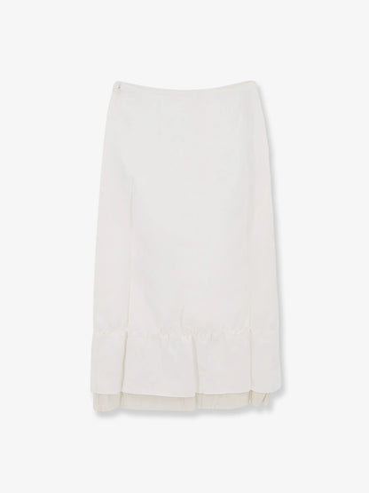 Toteme Layered Viscose And Linen Blend Skirt