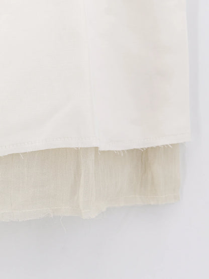 Toteme Layered Viscose And Linen Blend Skirt