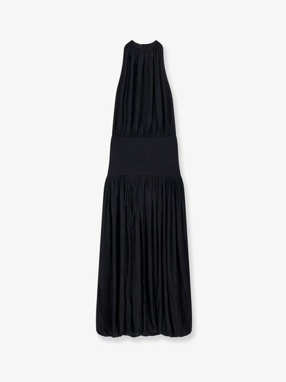 Toteme Soft Gathered viscose dress - Black