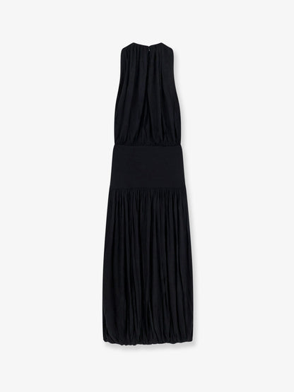 Toteme Soft Gathered viscose dress - Black