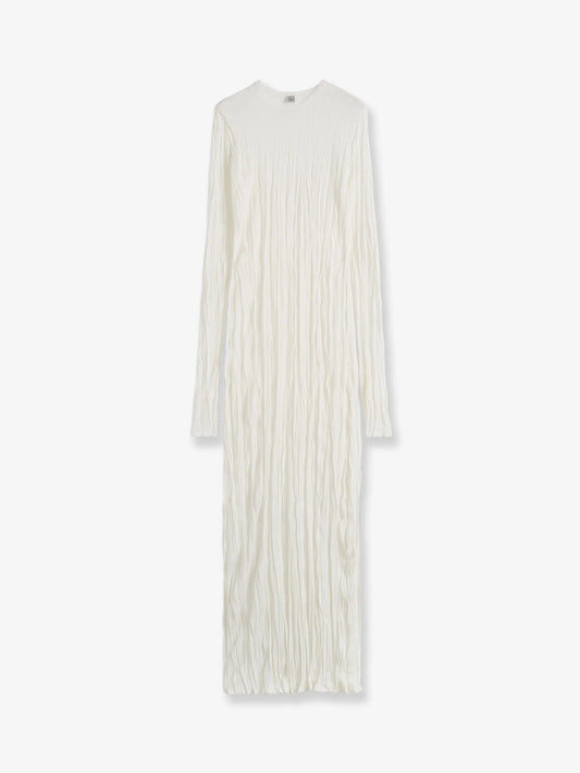 Toteme Crinkled Viscose And Recycled Material Dress