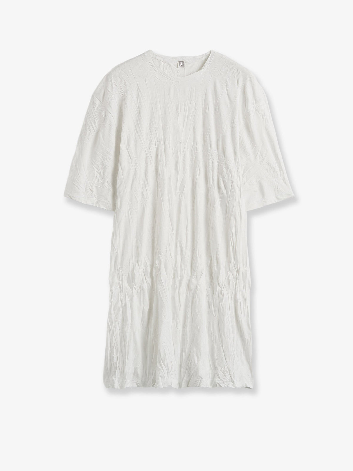 Toteme Relaxed fit short cotton blend dress - Offwhite