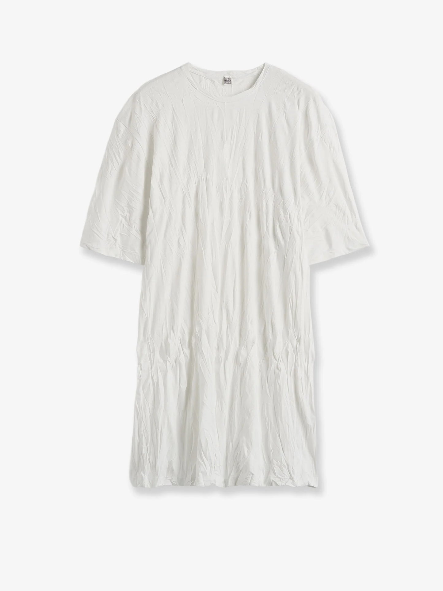 Toteme Relaxed Fit Short Cotton Blend Dress