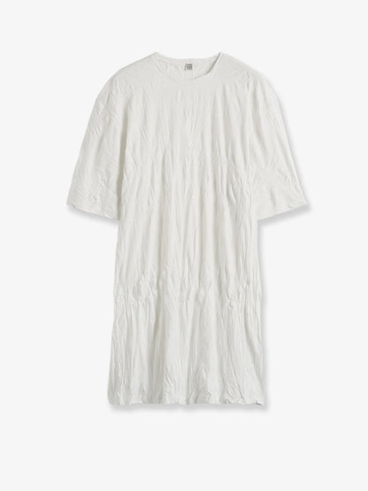 Toteme Relaxed Fit Short Cotton Blend Dress