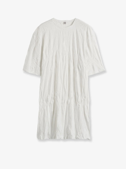 Toteme Relaxed Fit Short Cotton Blend Dress