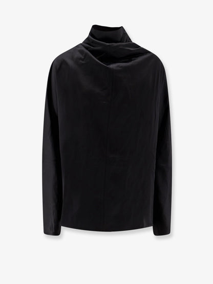 Toteme Cowl Neck viscose and linen shirt - Black