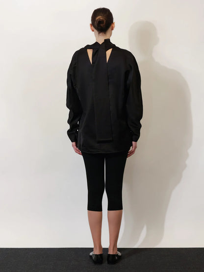 Toteme Cowl Neck Viscose And Linen Shirt