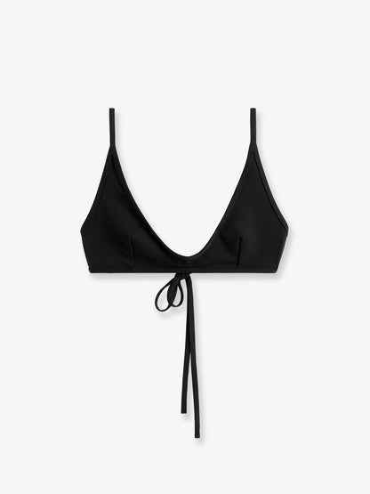 Toteme Nylon bikini top - Black