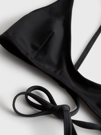 Toteme Nylon bikini top - Black