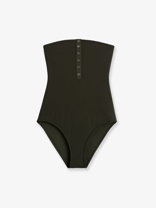 Toteme One-piece swimsuit with ribbed pattern - Dark Green