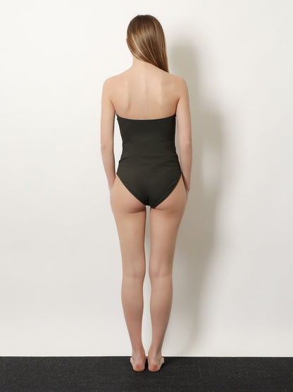 Toteme One-piece swimsuit with ribbed pattern - Dark Green