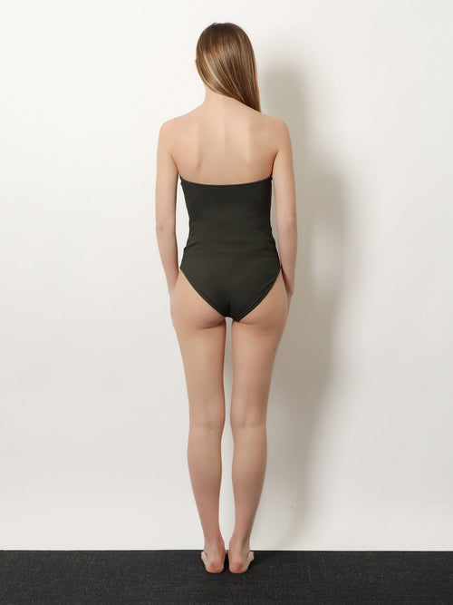 Toteme One-piece swimsuit with ribbed pattern - Dark Green