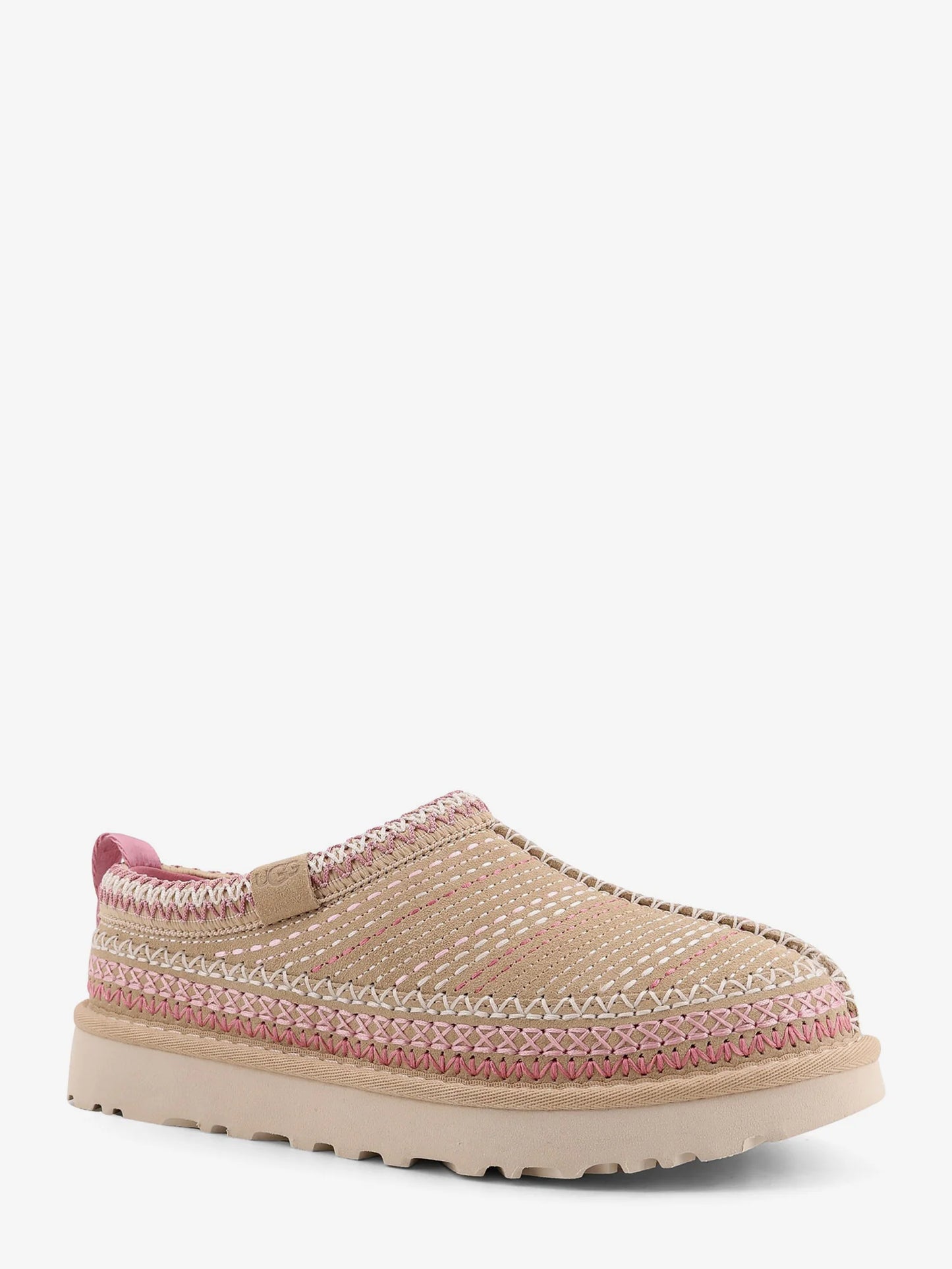 Ugg W Tasman Meadow Suede Sandals With Multicolor Stitching