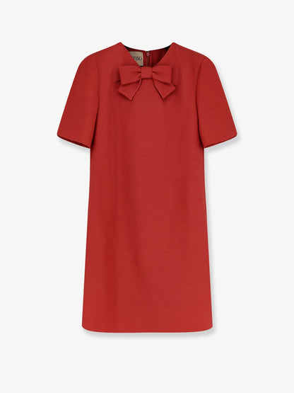Valentino Wool And Silk Blend Short Dress