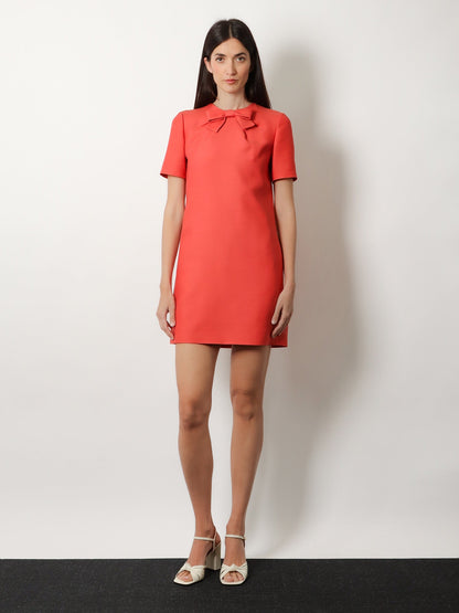 Valentino Wool and silk blend short dress - Geranio