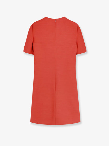 Valentino Wool and silk blend short dress - Geranio
