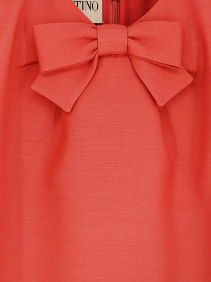 Valentino Wool and silk blend short dress - Geranio